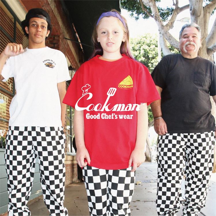 Cookman Chef Pants Kids - Checker : Black