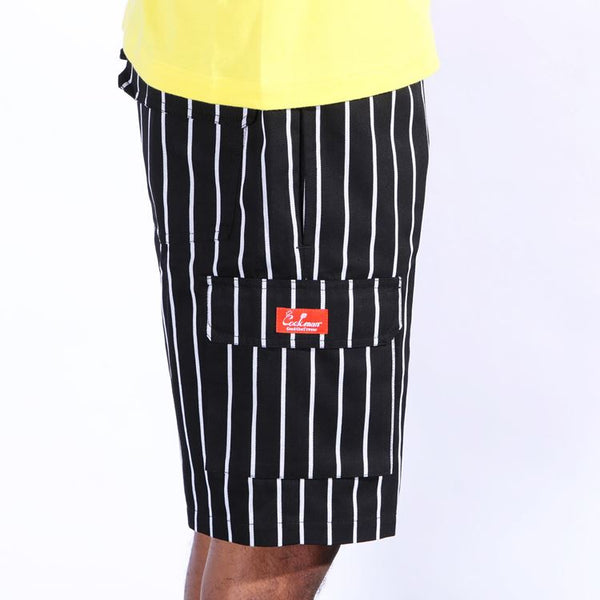 Cookman Chef Short Pants Cargo - Stripe : Black