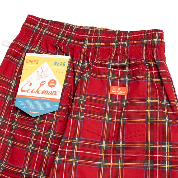 Cookman Chef Short Pants - Tartan Red