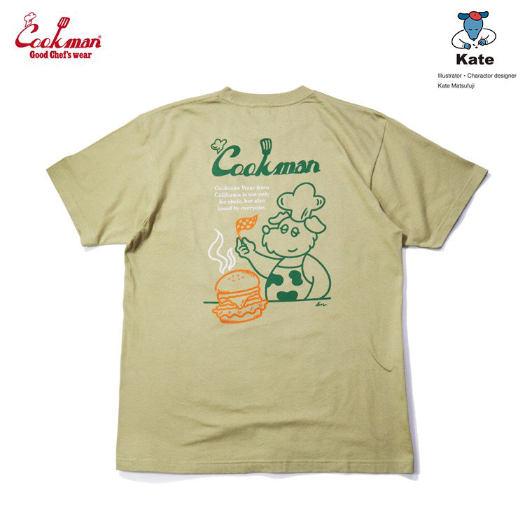 Cookman Tees - Kate Dog chef : Beige