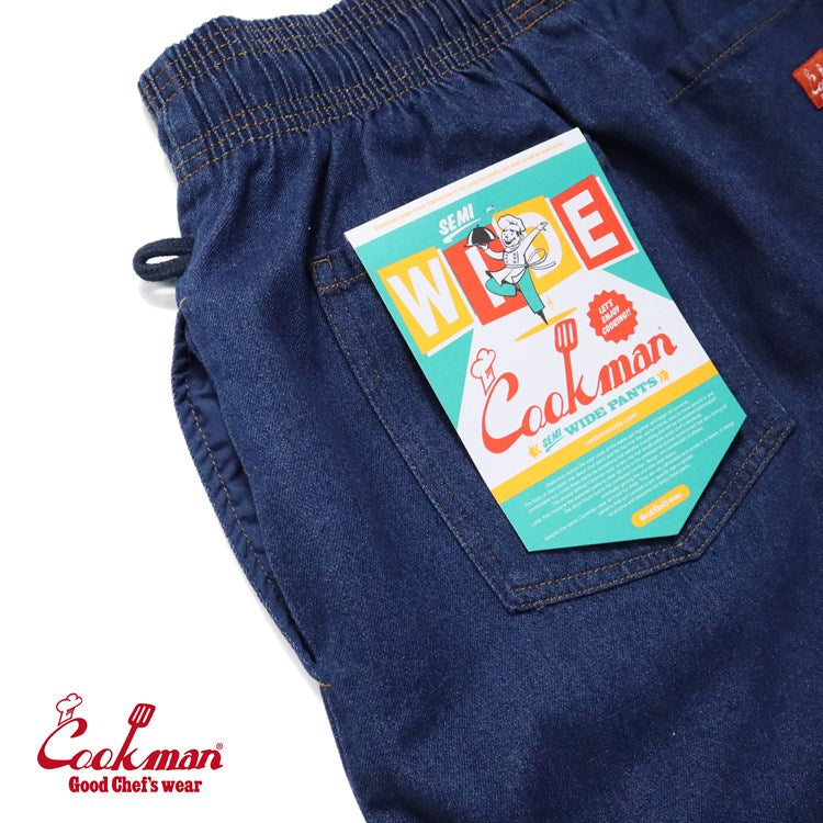 Cookman Chef Pants Semiwide- Denim : Navy