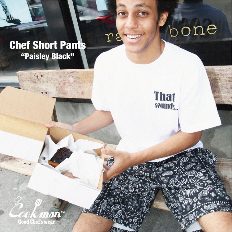 Cookman Chef Short Pants - Paisley : Black