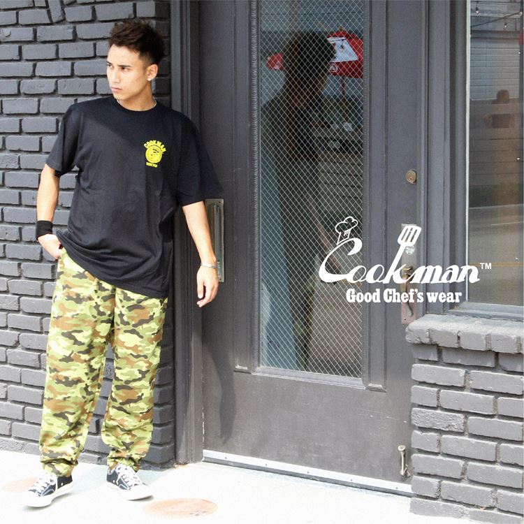 Cookman Chef Pants - Ripstop : Woodland Camo Green