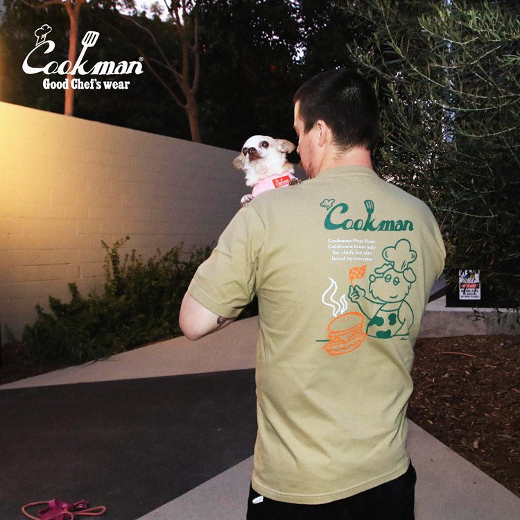 Cookman Tees - Kate Dog chef : Beige