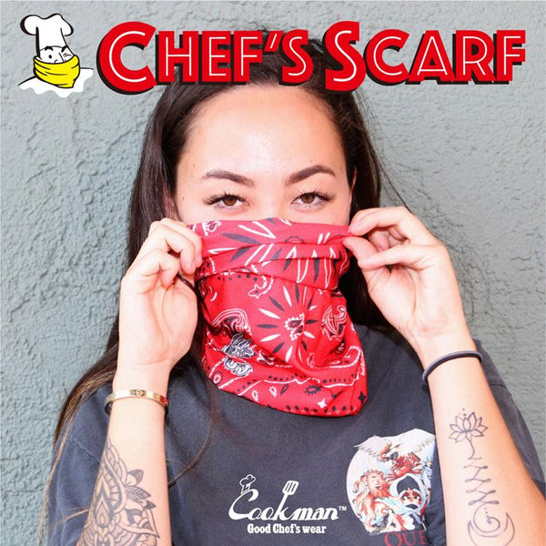 Cookman Chef's Scarf - Paisley : Red