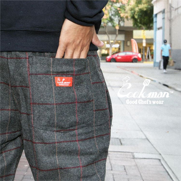 Cookman Chef Pants - Wool Mix Plaid : Gray