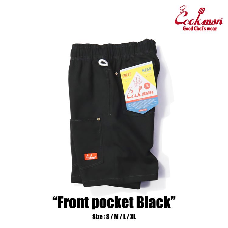 Cookman Chef Short Pants - Front pocket : Black