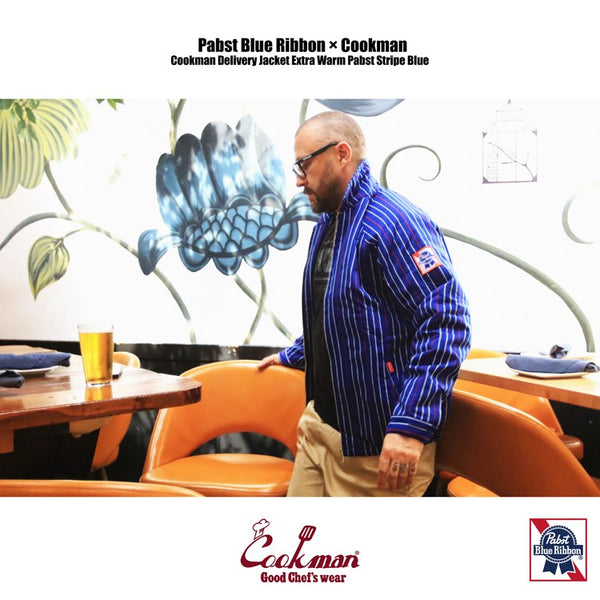 Cookman Delivery Jacket EX Warm - Pabst Stripe : Blue