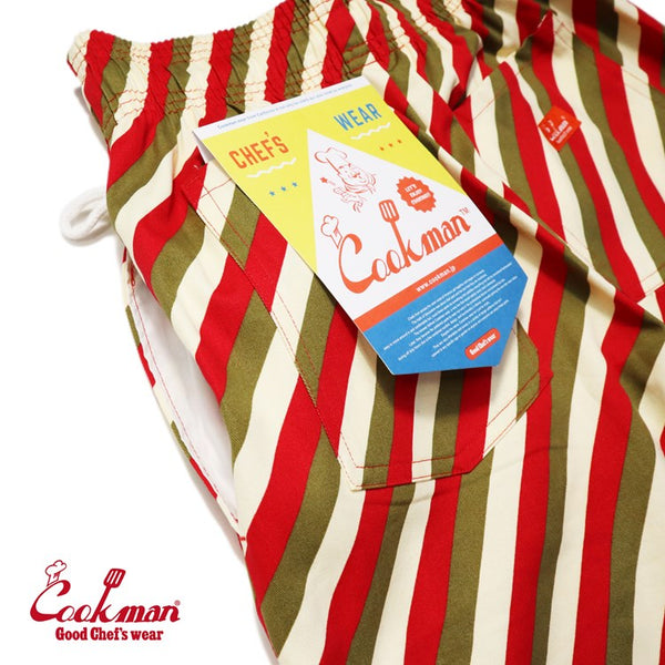 Cookman Chef Pants - Candy Stripe : Red