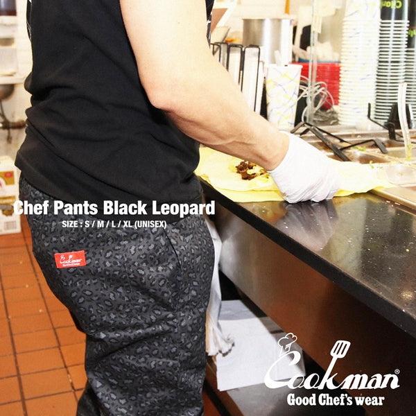 Cookman Chef Pants - Black Leopard