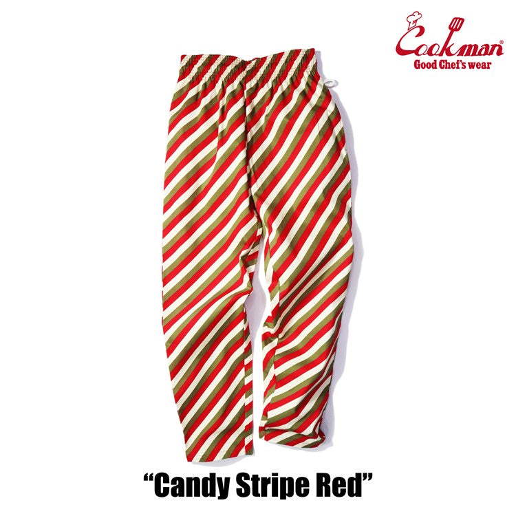 Cookman Chef Pants - Candy Stripe : Red