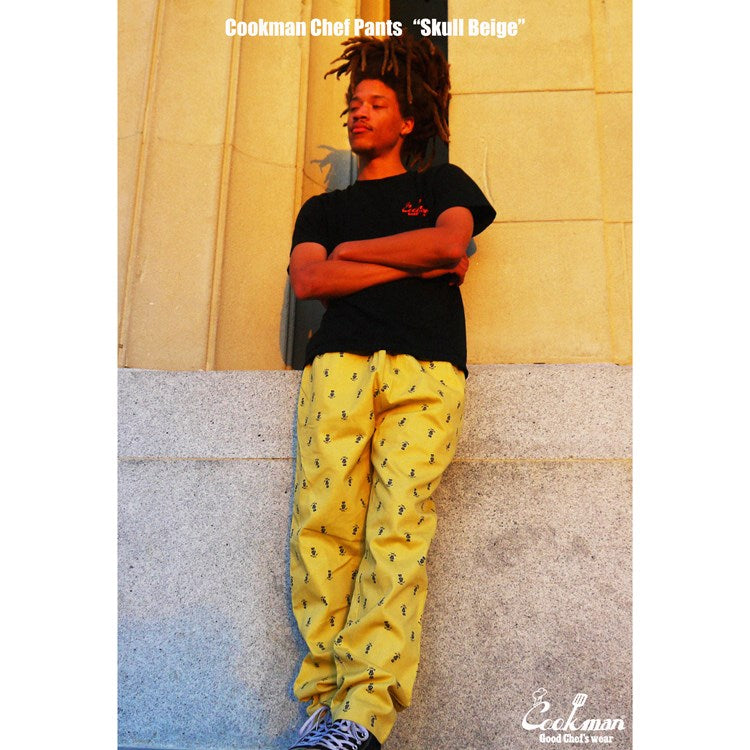 Cookman Chef Pants - Skull : Beige