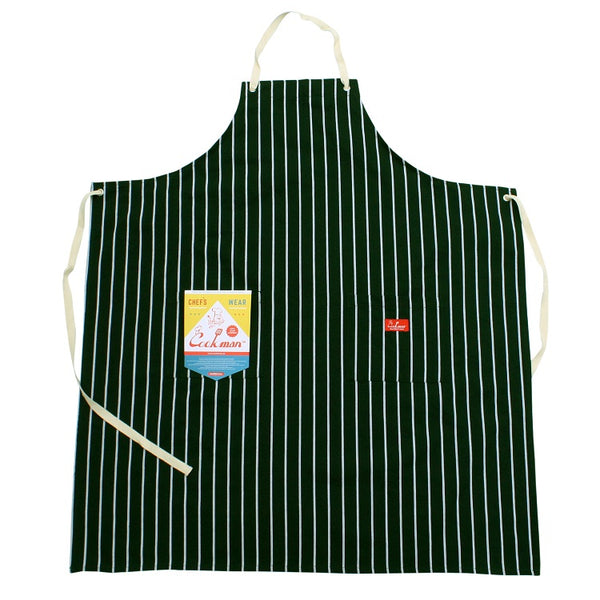 Cookman Long Apron - Stripe : Dark Green