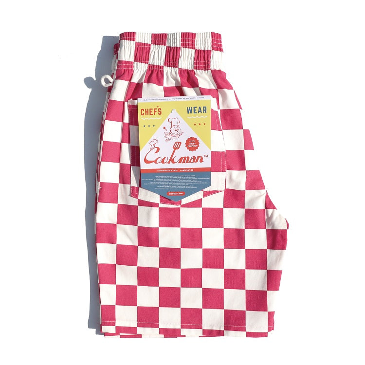 Cookman Chef Short Pants - Checker : Pink