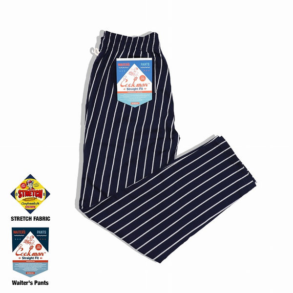 Cookman Waiter's Pants (stretch) - Stripe : Navy