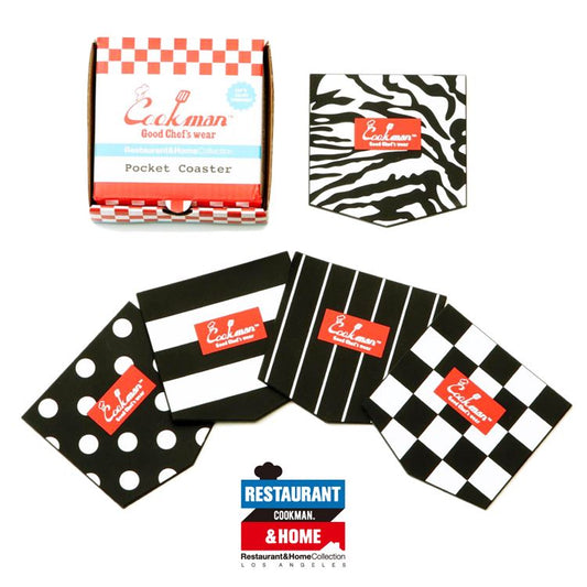 Pocket Coasters (Set of 5) - Black & White
