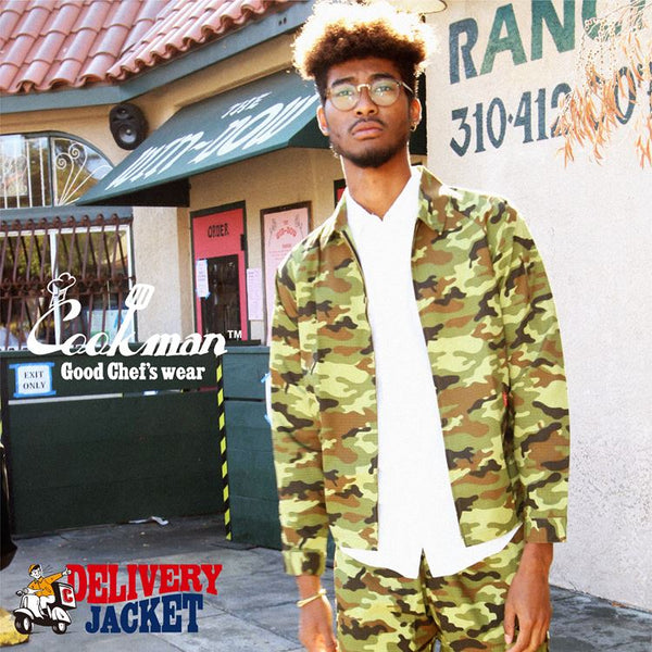 Cookman Delivery Jacket - Ripstop : Woodland Camo Green