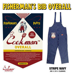 Cookman Fisherman's Bib Overall - Stripe : Navy