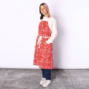 Cookman Long Apron - Paisley : Red