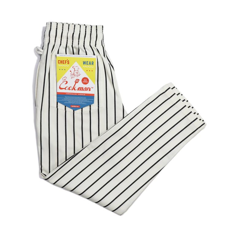 Cookman Chef Pants - Stripe : White x Black