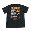 Cookman Tees - Burgers Menu : Black