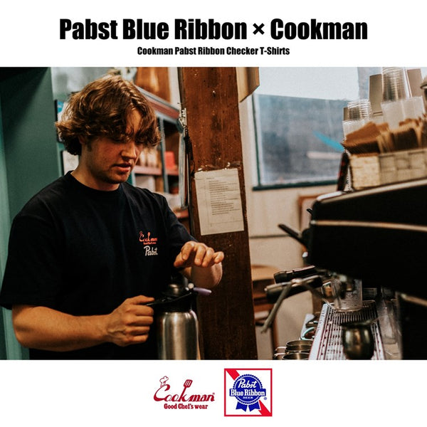 Cookman T-shirts - Pabst Ribbon Checker : Navy