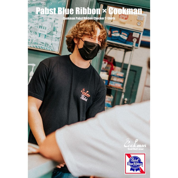 Cookman Tees - Pabst Ribbon Checker : Navy
