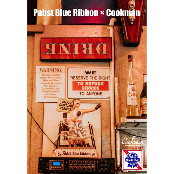 Cookman Tees - Pabst Ribbon Checker : White