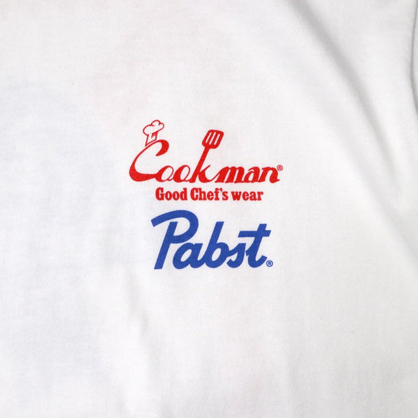 Cookman T-shirts - Pabst Ribbon Checker : White