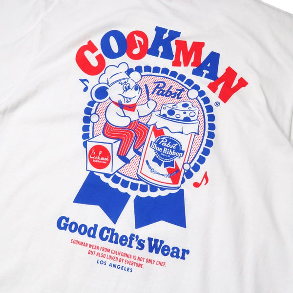 Cookman T-shirts - Pabst Beer Mouse : White