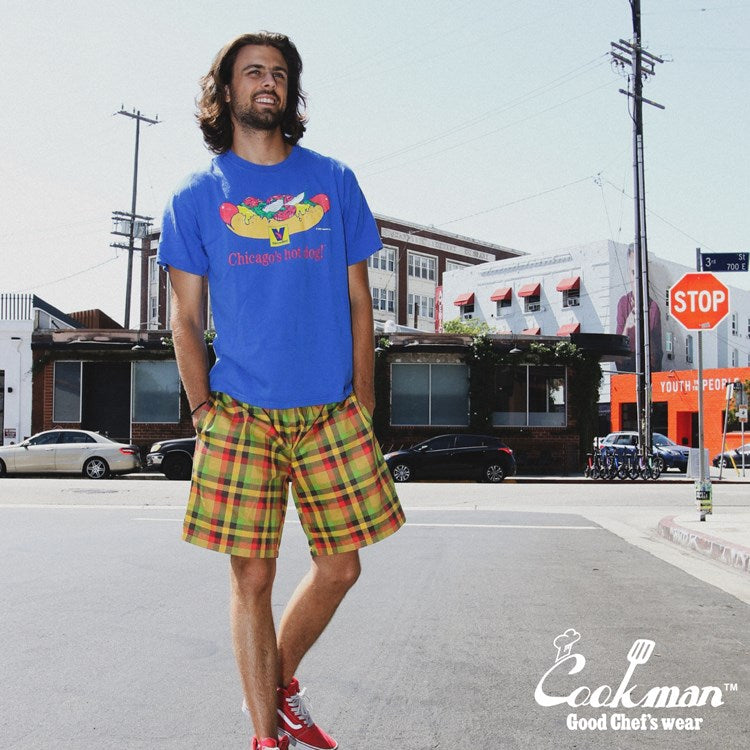 Cookman Chef Short Pants - Burger Plaid