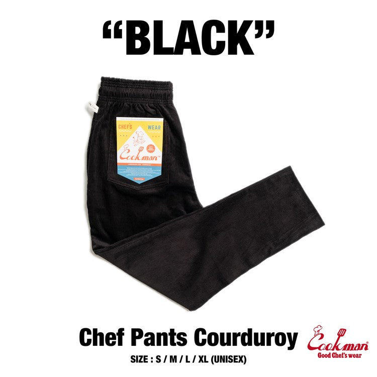 Chef Pants - Corduroy : Black