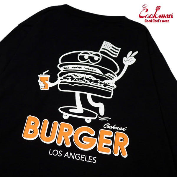 Cookman Long Sleeve T-shirts - Skating Burger : Black