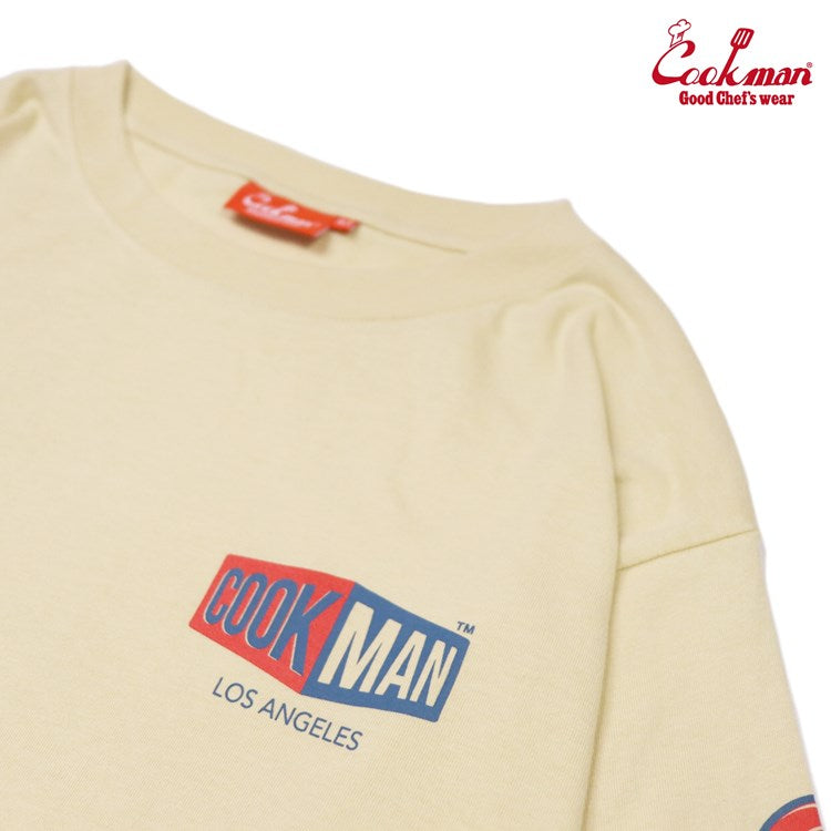 Cookman Long Sleeve Tees - Skating Burger : Beige