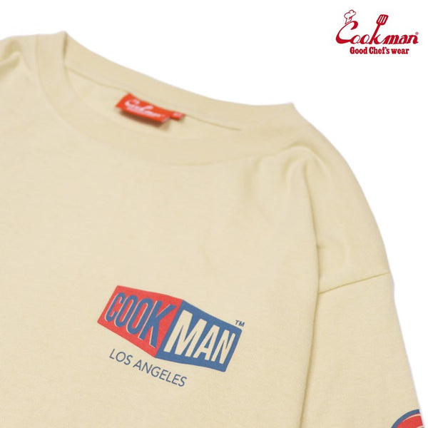 Cookman Long Sleeve T-shirts - Skating Burger : Beige