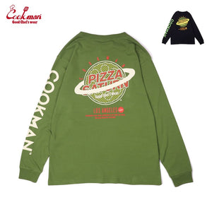 Cookman Long Sleeve Tees - Pizza : Green