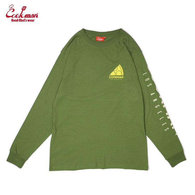 Cookman Long Sleeve Tees - Pizza : Green