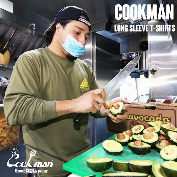 Cookman Long Sleeve T-shirts - Pizza : Green