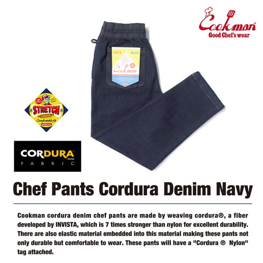 Cookman Chef Pants - Cordura Denim : Navy (All Sales Are Final)