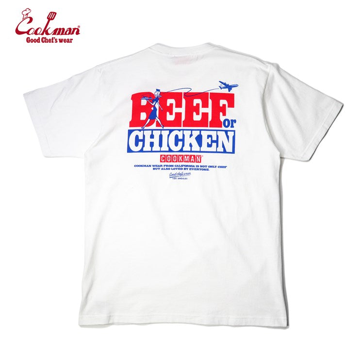 Cookman Tees - Beef or Chicken : White (All Sales Are Final)