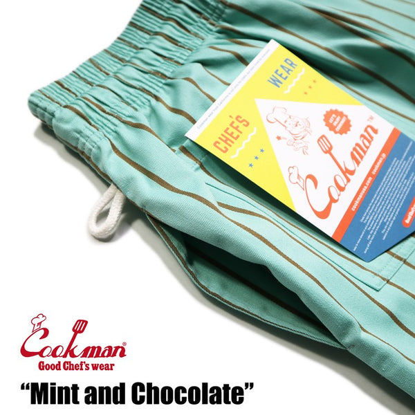 Cookman Chef Pants - Stripe : Mint x Chocolate