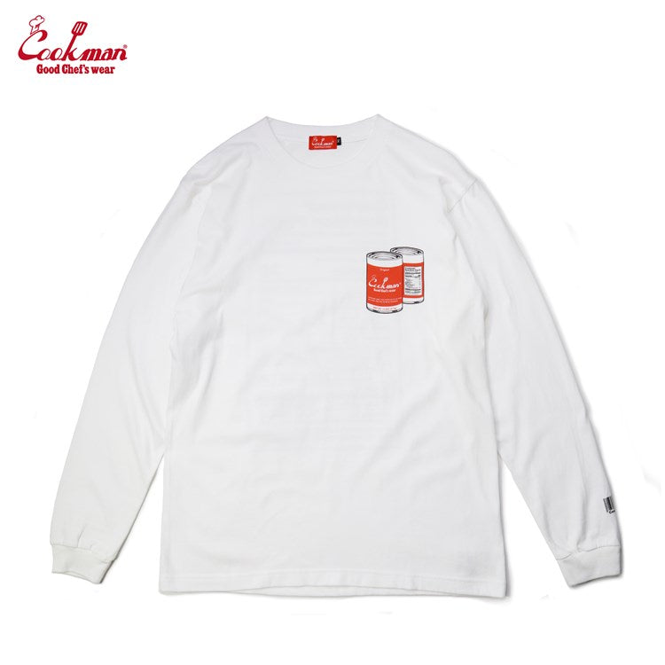 Cookman Long Sleeve Tees - Nutrition Facts : White