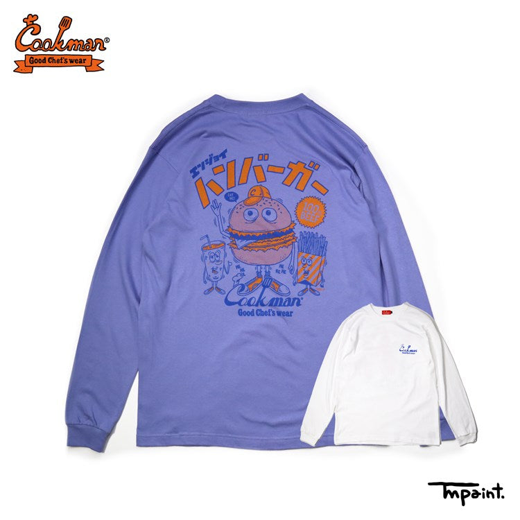 Long Sleeve Tees - TM Paint Burger : L-Blue