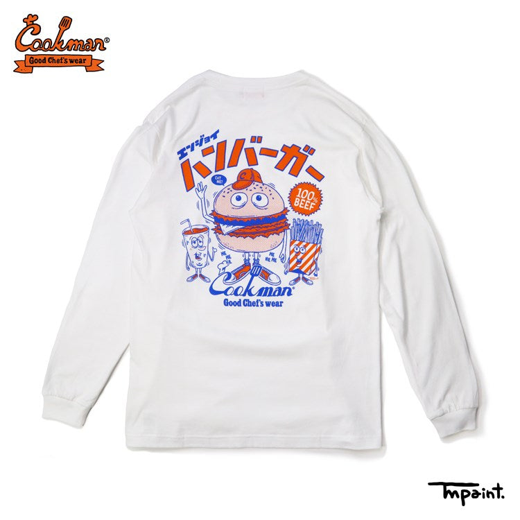 Cookman Long Sleeve Tees - TM Paint Burger : White