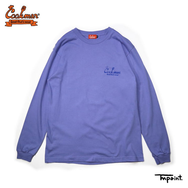 Cookman Long Sleeve T-shirts - TM Paint Burger : L-Blue