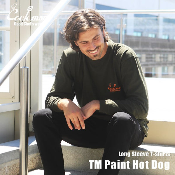 Cookman Long Sleeve Tees - TM Paint Hot Dog : Green