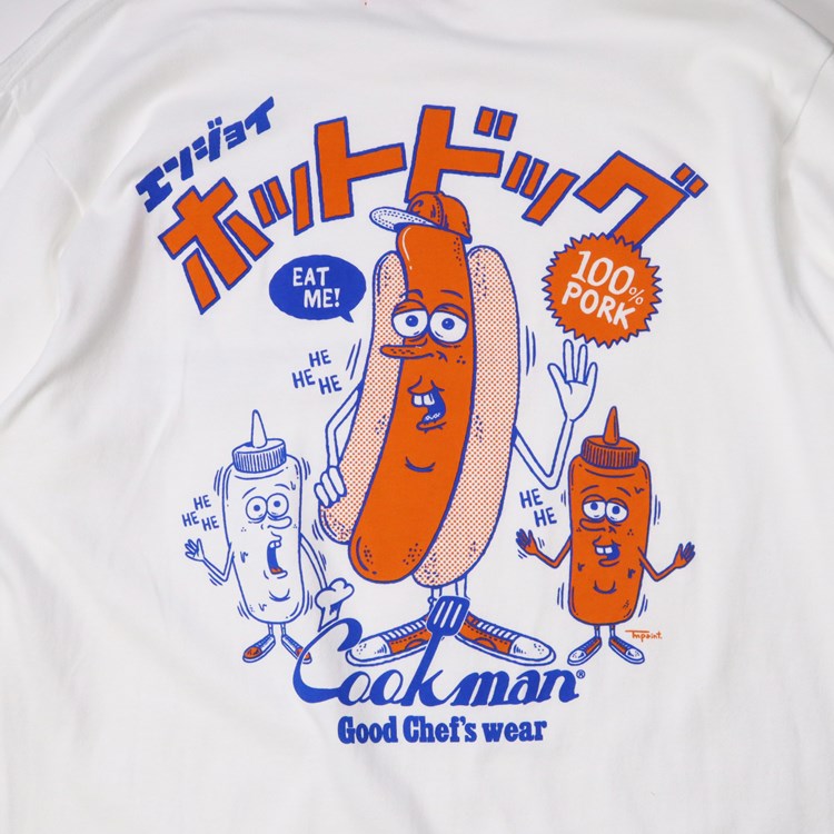 Long Sleeve Tees - TM Paint Hot Dog : White