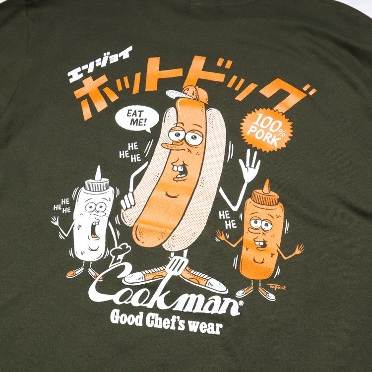 Long Sleeve Tees - TM Paint Hot Dog : Green