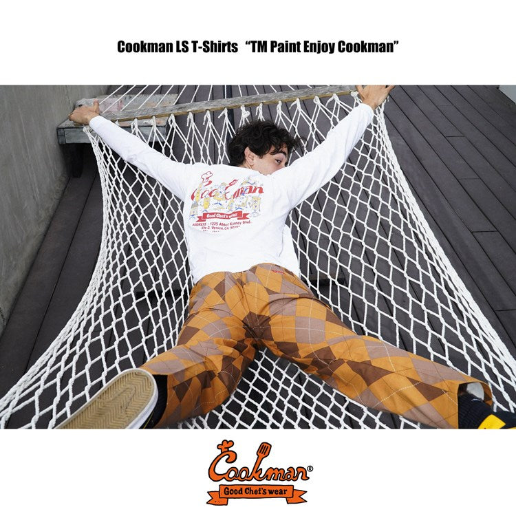 Cookman Long Sleeve Tees - TM Paint Enjoy Cookman : White