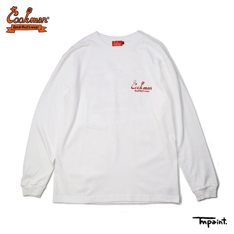 Cookman Long Sleeve Tees - TM Paint Enjoy Cookman : White